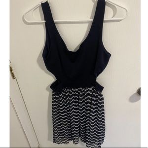 Navy chevron dress